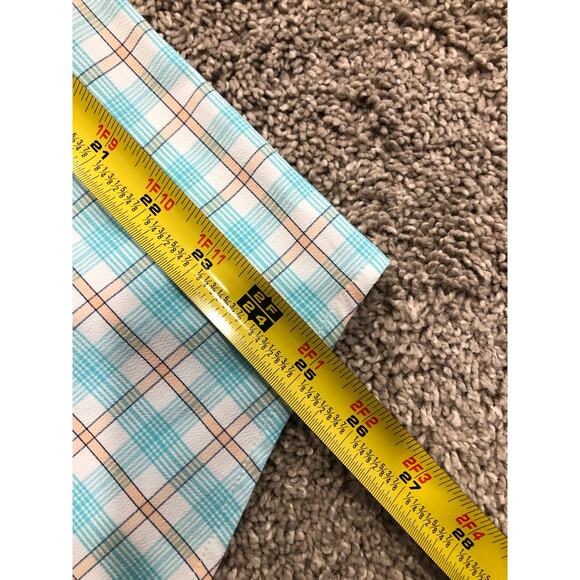 Mizzen + Main Men’s Long Sleeve Button Down Shirt Size L Blue White And Orange - Picture 13 of 13